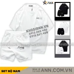 Chỗ sỉ set Bộ Nam Áo Thun Cổ Tròn Oversize In Chữ CLEGENDK Quần Short Thun