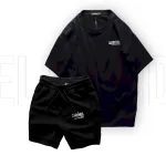 Chỗ sỉ set Bộ Nam Áo Thun Cổ Tròn Oversize In Chữ CLEGENDK Quần Short Thun