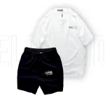 Chỗ sỉ set Bộ Nam Áo Thun Cổ Tròn Oversize In Chữ CLEGENDK Quần Short Thun