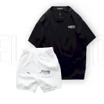 Chỗ sỉ set Bộ Nam Áo Thun Cổ Tròn Oversize In Chữ CLEGENDK Quần Short Thun