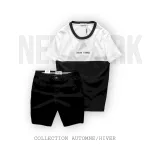 Bộ Nam Pack Hourse Áo Thun Cổ Tròn Hai Màu Kèm Quần Short Kaki Rurumen