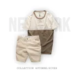 Bộ Nam Pack Hourse Áo Thun Cổ Tròn Hai Màu Kèm Quần Short Kaki Rurumen