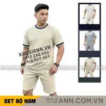 SBN140 Set Bộ Nam Áo Thun Cổ Tròn, Quần Short Thun Big Size