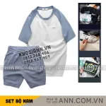 Bộ đồ nam cao cấp gồm áo thun cổ tròn các mẫu và quần short thun