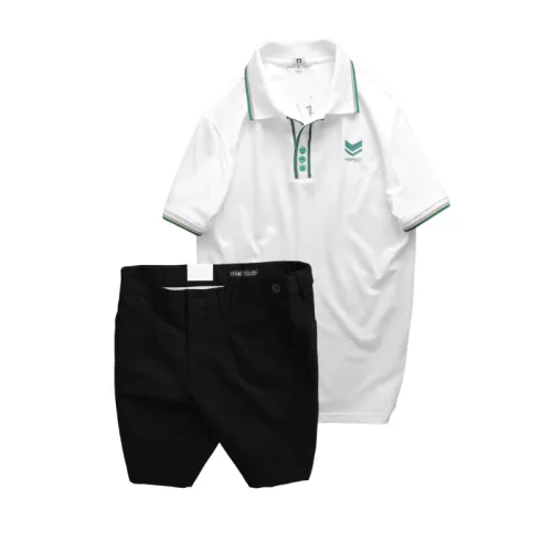 Set nam Pack Horse polo cổ bẻ logo Prefect và short kaki Size 36