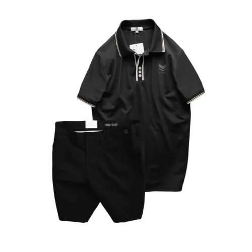 Set nam Pack Horse polo cổ bẻ logo Prefect và short kaki Size 36