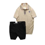 Set nam Pack Horse polo cổ bẻ logo Prefect và short kaki Size 36