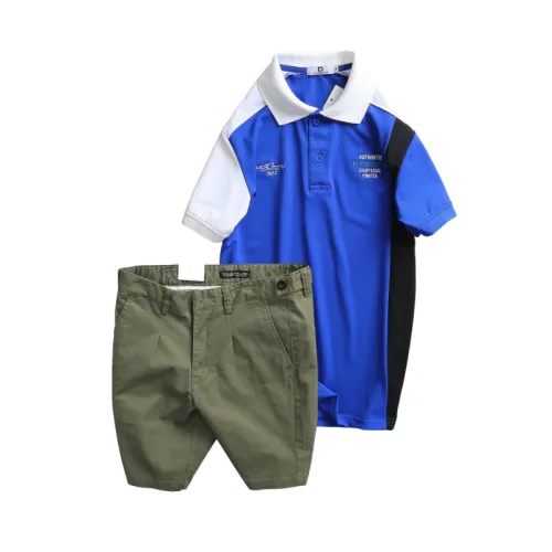 Set nam polo cá sấu poly ghép vải phối short kaki co giãn size 36