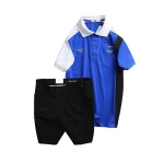 Set nam polo cá sấu poly ghép vải phối short kaki co giãn size 36