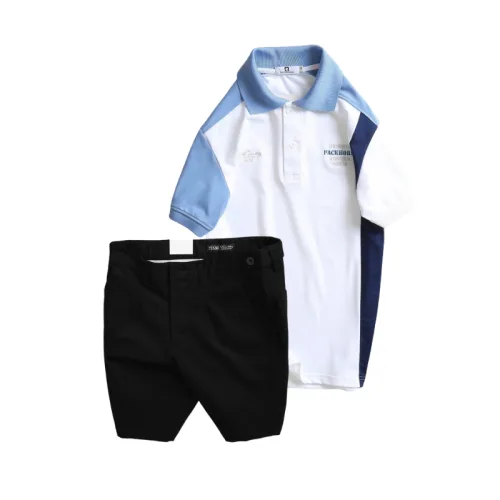 Set nam polo cá sấu poly ghép vải phối short kaki co giãn size 36