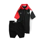 Set nam polo cá sấu poly ghép vải phối short kaki co giãn size 36