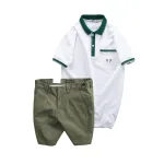 Chuyên sỉ set Bộ Nam - Áo Thun Nam Polo Cổ Bẻ Cá Sấu Poly Túi Nhỏ Thêu Logo Và Quần Short Kaki Co Giãn Phối Nút Cao Cấp (Có Size 36)