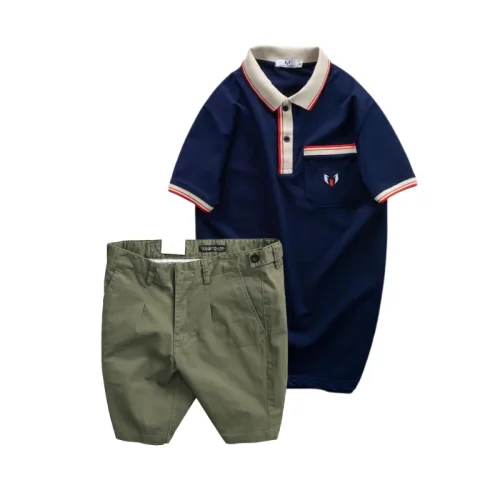 Chuyên sỉ set Bộ Nam - Áo Thun Nam Polo Cổ Bẻ Cá Sấu Poly Túi Nhỏ Thêu Logo Và Quần Short Kaki Co Giãn Phối Nút Cao Cấp (Có Size 36)