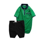 Chuyên sỉ set Bộ Nam - Áo Thun Nam Polo Cổ Bẻ Cá Sấu Poly Túi Nhỏ Thêu Logo Và Quần Short Kaki Co Giãn Phối Nút Cao Cấp (Có Size 36)