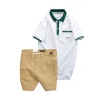 Chuyên sỉ set Bộ Nam - Áo Thun Nam Polo Cổ Bẻ Cá Sấu Poly Túi Nhỏ Thêu Logo Và Quần Short Kaki Co Giãn Phối Nút Cao Cấp (Có Size 36)