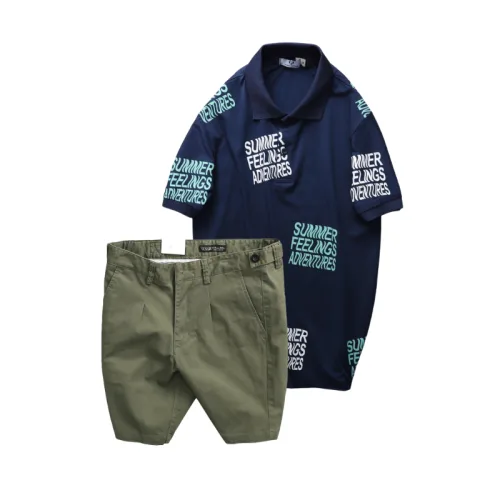 Shop sỉ set Bộ Nam - Áo Thun Nam Polo Cổ Bẻ In Chữ Summer Bền Đẹp Và Quần Short Kaki Co Giãn Phối Nút Cao Cấp (Có Size 36)