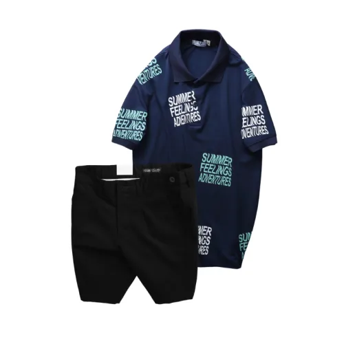 Shop sỉ set Bộ Nam - Áo Thun Nam Polo Cổ Bẻ In Chữ Summer Bền Đẹp Và Quần Short Kaki Co Giãn Phối Nút Cao Cấp (Có Size 36)