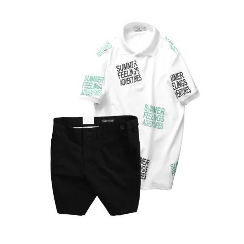 Shop sỉ set Bộ Nam - Áo Thun Nam Polo Cổ Bẻ In Chữ Summer Bền Đẹp Và Quần Short Kaki Co Giãn Phối Nút Cao Cấp (Có Size 36)