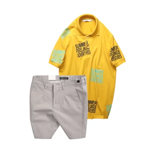 Shop sỉ set Bộ Nam - Áo Thun Nam Polo Cổ Bẻ In Chữ Summer Bền Đẹp Và Quần Short Kaki Co Giãn Phối Nút Cao Cấp (Có Size 36)