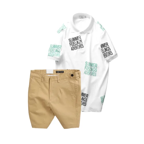 Shop sỉ set Bộ Nam - Áo Thun Nam Polo Cổ Bẻ In Chữ Summer Bền Đẹp Và Quần Short Kaki Co Giãn Phối Nút Cao Cấp (Có Size 36)