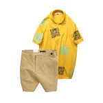 Shop sỉ set Bộ Nam - Áo Thun Nam Polo Cổ Bẻ In Chữ Summer Bền Đẹp Và Quần Short Kaki Co Giãn Phối Nút Cao Cấp (Có Size 36)