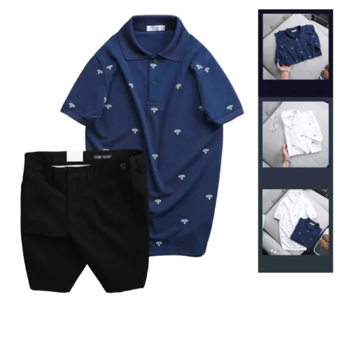 Nơi lấy sỉ set Bộ Nam - Áo Thun Nam Polo Cổ Bẻ In Họa Tiết Đơn Giản Thun Cá Sấu Poly Và Quần Short Kaki Co Giãn Phối Nút Cao Cấp (Có Size 36)