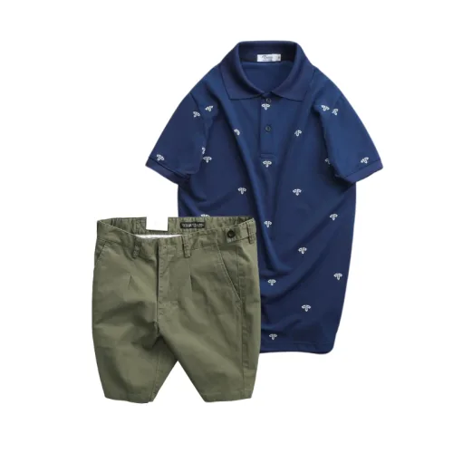 Nơi lấy sỉ set Bộ Nam - Áo Thun Nam Polo Cổ Bẻ In Họa Tiết Đơn Giản Thun Cá Sấu Poly Và Quần Short Kaki Co Giãn Phối Nút Cao Cấp (Có Size 36)