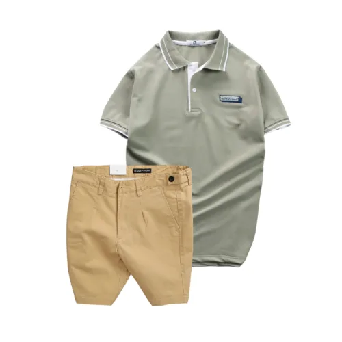 Bộ Nam Polo Pack Horse Thêu Logo Kèm Quần Short Kaki Size 36