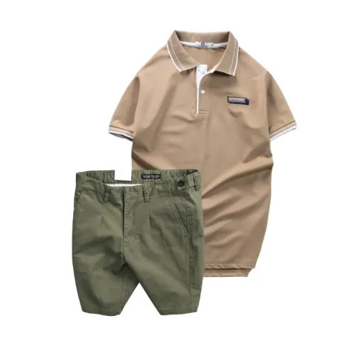 Bộ Nam Polo Pack Horse Thêu Logo Kèm Quần Short Kaki Size 36