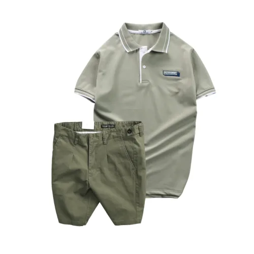 Bộ Nam Polo Pack Horse Thêu Logo Kèm Quần Short Kaki Size 36