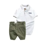 Bộ Nam Polo Pack Horse Thêu Logo Kèm Quần Short Kaki Size 36