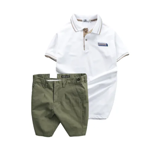 Bộ Nam Polo Pack Horse Thêu Logo Kèm Quần Short Kaki Size 36