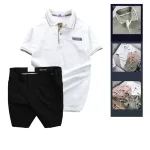 Bộ Nam Polo Pack Horse Thêu Logo Kèm Quần Short Kaki Size 36