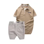 Bộ Nam Polo Pack Horse Thêu Logo Kèm Quần Short Kaki Size 36
