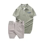 Bộ Nam Polo Pack Horse Thêu Logo Kèm Quần Short Kaki Size 36