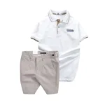 Bộ Nam Polo Pack Horse Thêu Logo Kèm Quần Short Kaki Size 36