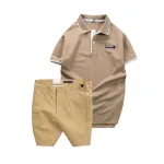 Bộ Nam Polo Pack Horse Thêu Logo Kèm Quần Short Kaki Size 36