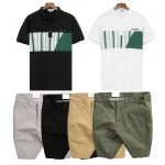 Nguồn hàng sỉ set Bộ Nam - Áo Thun Nam Polo Cổ Bẻ Phối Họa Tiết Sọc Ngang Cá Sấu Poly - Quần Short Kaki Co Giãn Phối Nút Cao Cấp (Có Size 36)