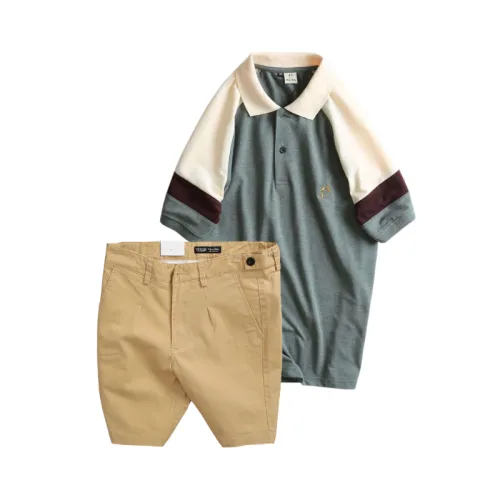 Nơi lấy sỉ set Bộ Nam - Áo Thun Nam Polo Cổ Bẻ Phối Màu Thêu Logo Trước Ngực Hey Boy Và Quần Short Kaki Co Giãn Phối Nút Cao Cấp (Có Size 36)