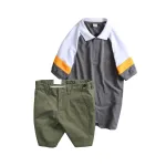 Nơi lấy sỉ set Bộ Nam - Áo Thun Nam Polo Cổ Bẻ Phối Màu Thêu Logo Trước Ngực Hey Boy Và Quần Short Kaki Co Giãn Phối Nút Cao Cấp (Có Size 36)