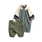 Nơi lấy sỉ set Bộ Nam - Áo Thun Nam Polo Cổ Bẻ Phối Màu Thêu Logo Trước Ngực Hey Boy Và Quần Short Kaki Co Giãn Phối Nút Cao Cấp (Có Size 36)