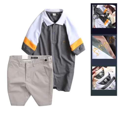Nơi lấy sỉ set Bộ Nam - Áo Thun Nam Polo Cổ Bẻ Phối Màu Thêu Logo Trước Ngực Hey Boy Và Quần Short Kaki Co Giãn Phối Nút Cao Cấp (Có Size 36)