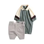 Nơi lấy sỉ set Bộ Nam - Áo Thun Nam Polo Cổ Bẻ Phối Màu Thêu Logo Trước Ngực Hey Boy Và Quần Short Kaki Co Giãn Phối Nút Cao Cấp (Có Size 36)