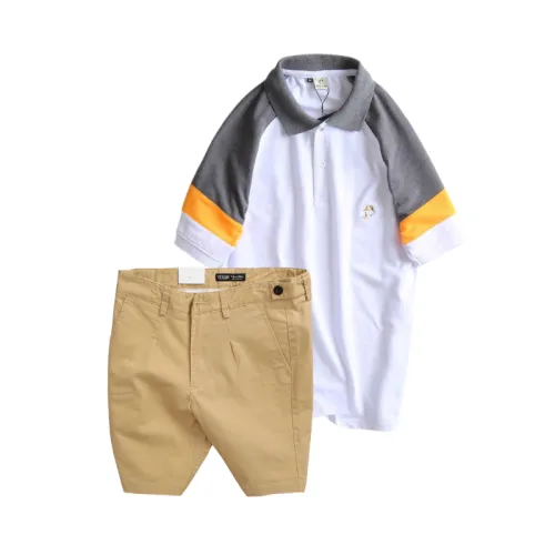 Nơi lấy sỉ set Bộ Nam - Áo Thun Nam Polo Cổ Bẻ Phối Màu Thêu Logo Trước Ngực Hey Boy Và Quần Short Kaki Co Giãn Phối Nút Cao Cấp (Có Size 36)