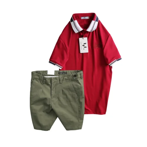 Chỗ sỉ set Bộ Nam - Áo Thun Nam Polo Cổ Bẻ Phối Sọc Thêu Logo Chữ Trước Ngực Bền Đẹp Và Quần Short Kaki Co Giãn Phối Nút Cao Cấp (Có Size 36)
