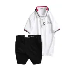 Chỗ sỉ set Bộ Nam - Áo Thun Nam Polo Cổ Bẻ Phối Sọc Thêu Logo Chữ Trước Ngực Bền Đẹp Và Quần Short Kaki Co Giãn Phối Nút Cao Cấp (Có Size 36)