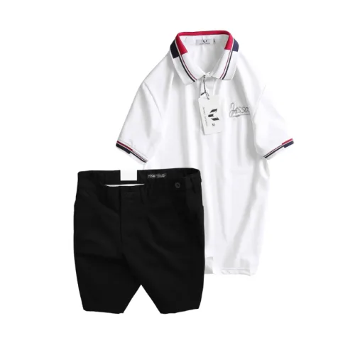 Chỗ sỉ set Bộ Nam - Áo Thun Nam Polo Cổ Bẻ Phối Sọc Thêu Logo Chữ Trước Ngực Bền Đẹp Và Quần Short Kaki Co Giãn Phối Nút Cao Cấp (Có Size 36)