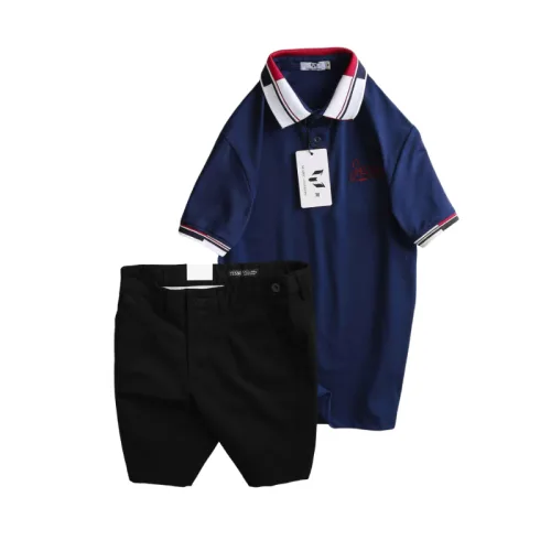 Chỗ sỉ set Bộ Nam - Áo Thun Nam Polo Cổ Bẻ Phối Sọc Thêu Logo Chữ Trước Ngực Bền Đẹp Và Quần Short Kaki Co Giãn Phối Nút Cao Cấp (Có Size 36)