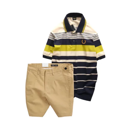 Chỗ sỉ set Bộ Nam - Áo Thun Nam Polo Cổ Bẻ Phối Sọc Vải Cotton Thêu Logo Hoàng Gia Và Quần Short Kaki Co Giãn Phối Nút Cao Cấp (Có Size 36)