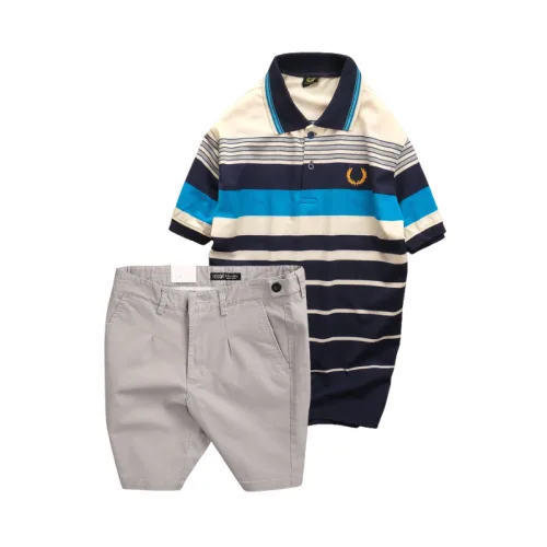 Chỗ sỉ set Bộ Nam - Áo Thun Nam Polo Cổ Bẻ Phối Sọc Vải Cotton Thêu Logo Hoàng Gia Và Quần Short Kaki Co Giãn Phối Nút Cao Cấp (Có Size 36)